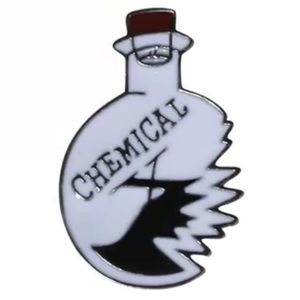 Chemical X Enamel Pin Creepy Science Beaker Raven Powerpuff Girls Metal Brooch